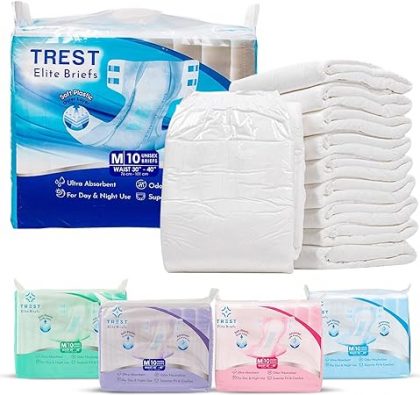 TREST Elite White, Green, Purple, Pink and Blue Adult Diapers